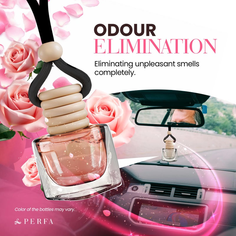 Perfa Car Air Fresheners for Women - Floral Fragrance Pack of 2 Long Lasting Car Air Freshener | Odor Eliminator Car Perfume Diffuser with Essential Oils | Car Air Freshener Vent Clip by Perfa - Image 3